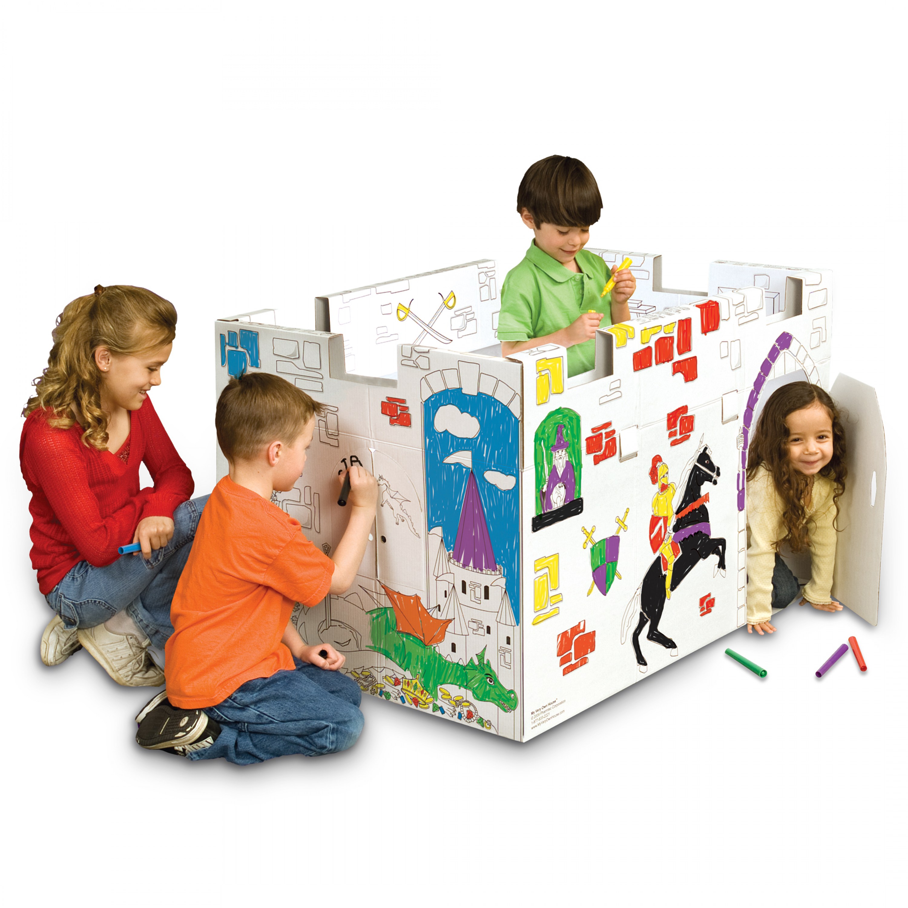 Cardboard Coloring Castle Life Size Cardboard Castle